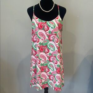 Colorful Paisley Slip Dress sexy back summer vibes